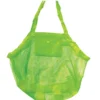 Bolsa de praia para brinquedos Tobee em tela de poliéster verde neon com alças compridas