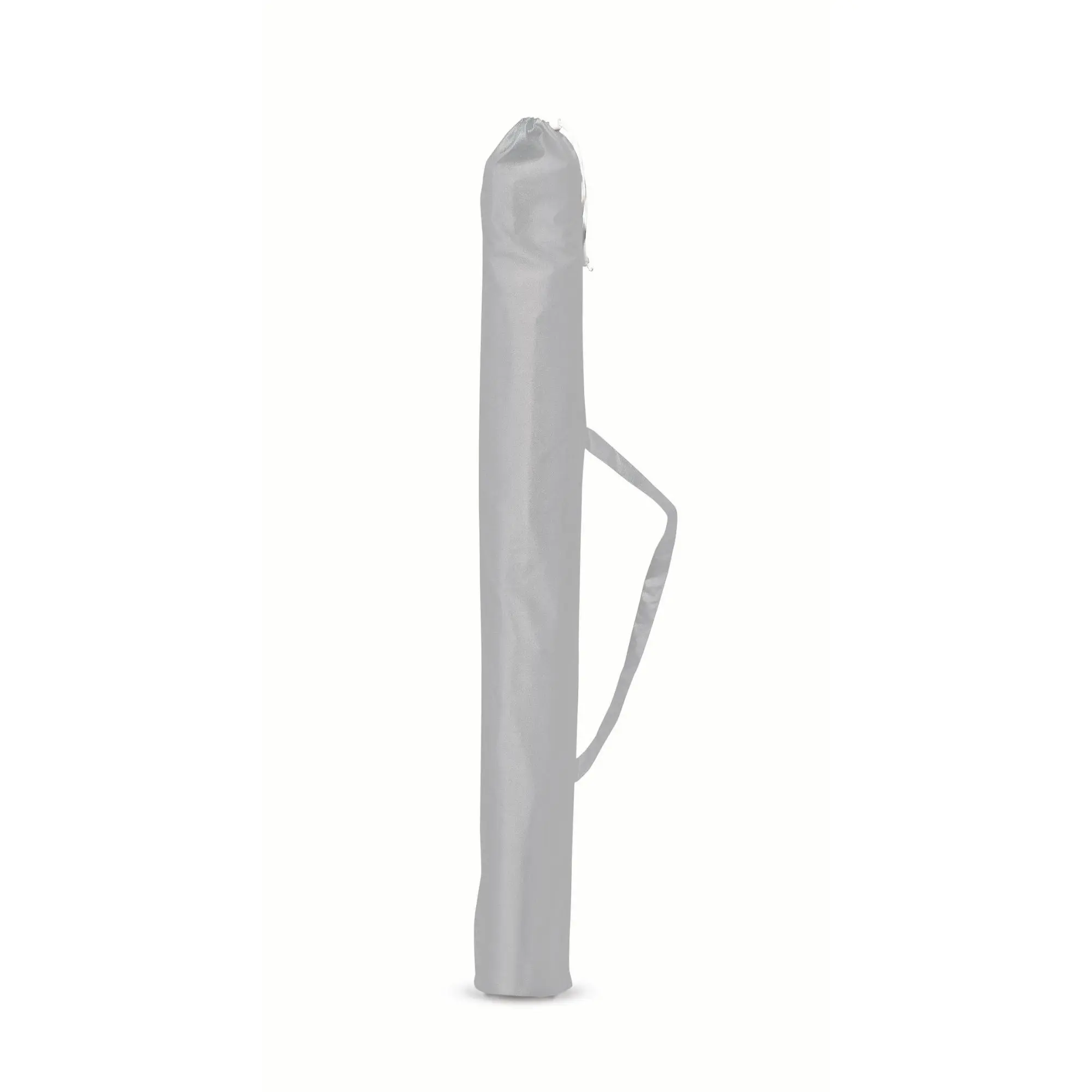 Sacola de transporte cinza com alça para o guarda-sol de praia Malibu Tobee em fundo branco.