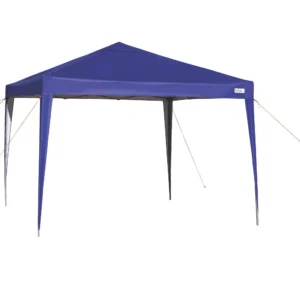 Tenda sanfonada e tenda gazebo articulado de praia Tobee com montanhas ao fundo